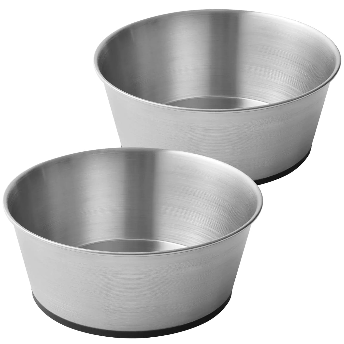 Wellbro Stainless Steel Dog Bowls for Large Dogs 64oz/8 Cups Non Slip Dog Metal Bowls 2 Pack Food and Water Pet Bowls Heavy Duty Dishwasher Safe