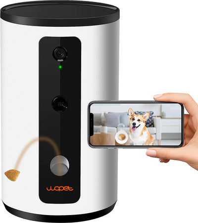 WOPET Dog Camera D01 Plus: 5G WiFi Pet Camera with Treat Tossing 1080P HD with Night Vision for Pet Viewing Two Way Audio Communication Designed for Dogs and Cats Monitor Your Pet Remotely