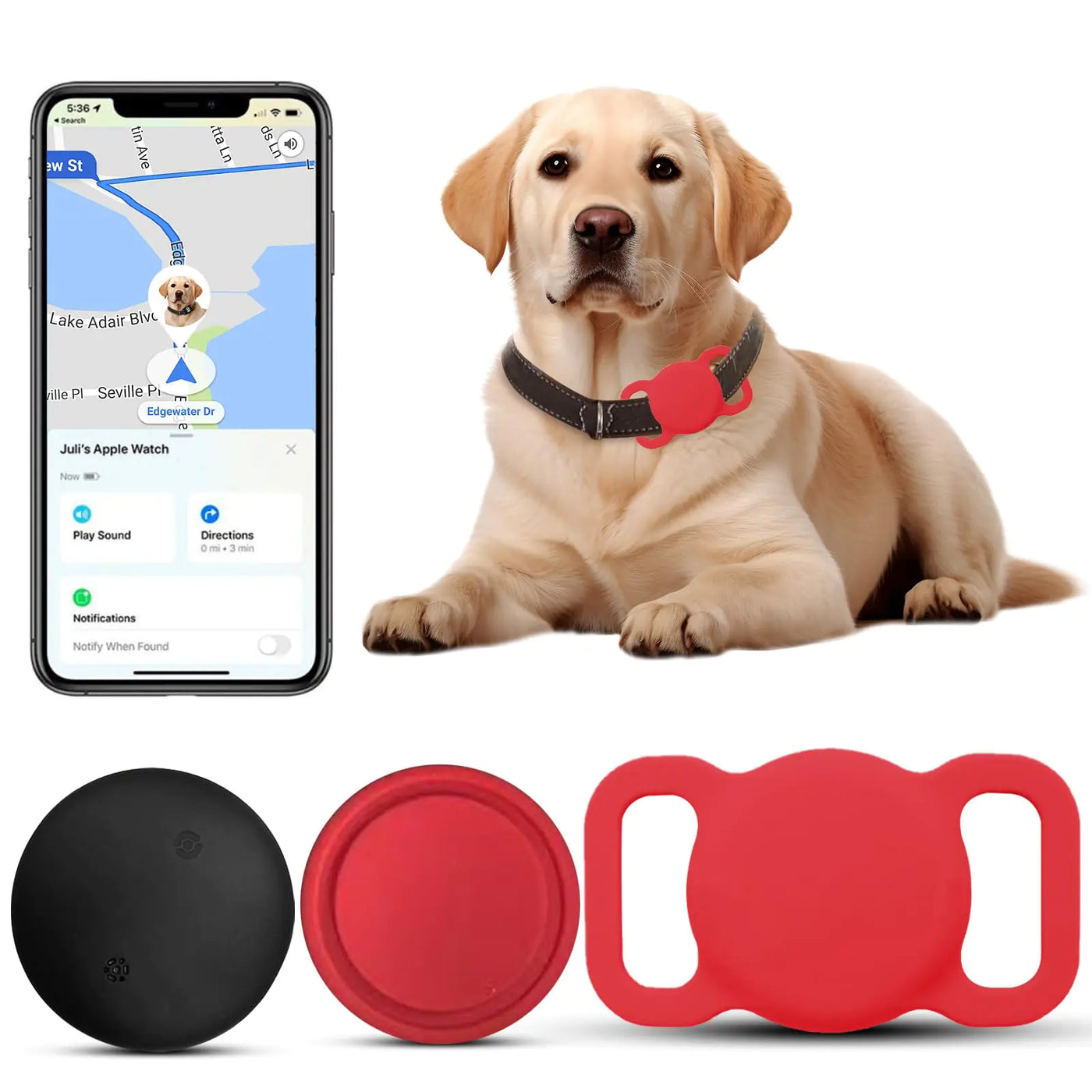 Pet Tracker for Dogs and Cats MFi Certificated Tracking Device