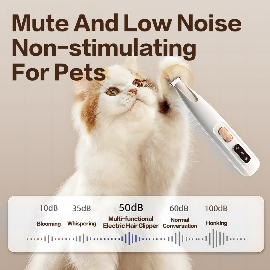 New Pet Claw Trimmer Rechargeable Quiet Hair Trimmer For Pets,