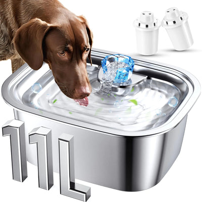 Stainless Steel Dog Water Fountain3 Gallon Large Pet Water