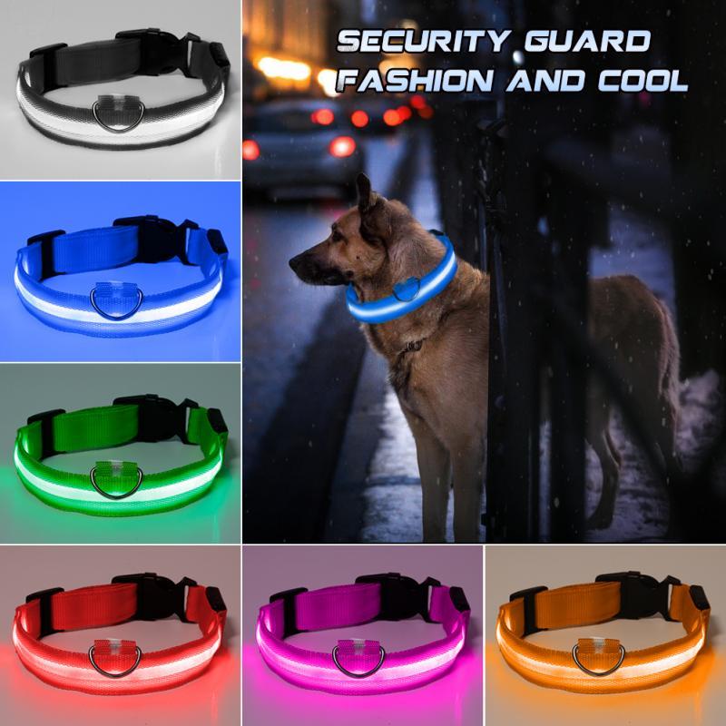 Led Dog Collar Anti-Lost/Avoid Car Accident Collar For Dogs Puppies